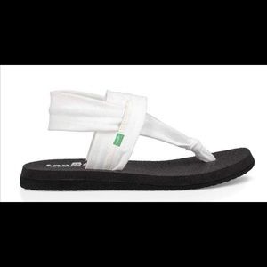 Sanuk white sandals